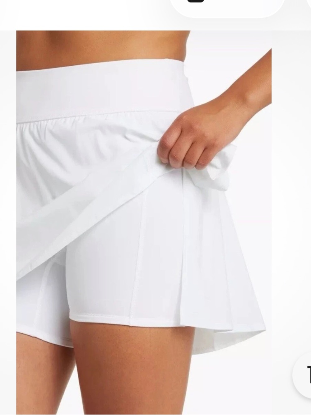 SPANX White The Get Moving Booty Boost Performance Skort